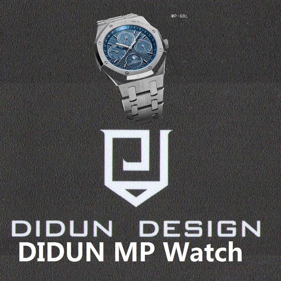 

DIDUN watch Men Top Brand Luxury Mechanical Automatic Watch Military Business Watch Shockproof Moonphase Wristwatch