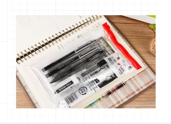 

ZMAX Stationery set Gel Pen Exam Office Student Sign Daily Writing Stationery Writing Ruler Pencil Lead 2B Eraser Sketch Ref