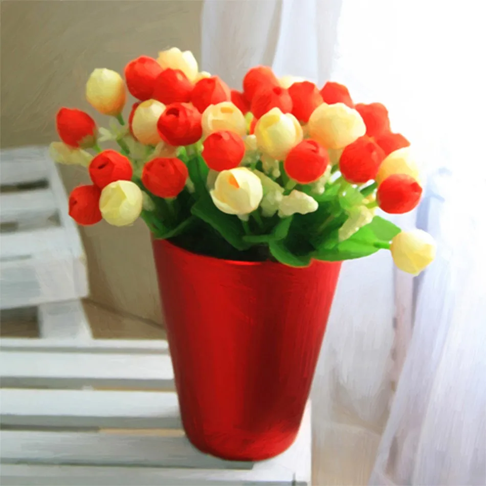 New Berlian Bordir Bunga Pot Berlian Lukisan Cross Stitch Kit