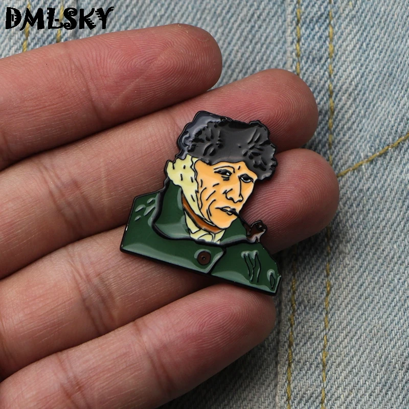 DMLSKY Ван Гог курительная булавка для косплея металлическая брошь Модный