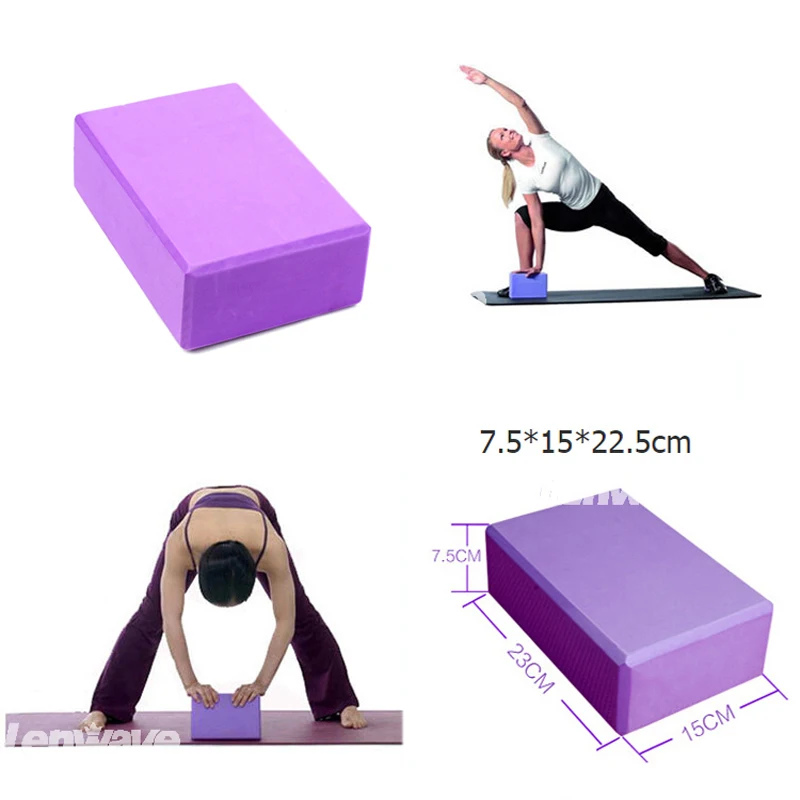 Yoga Block Pilates Foam Foaming Brick Stretch Health Fitness Exercise Gym UK Vas 