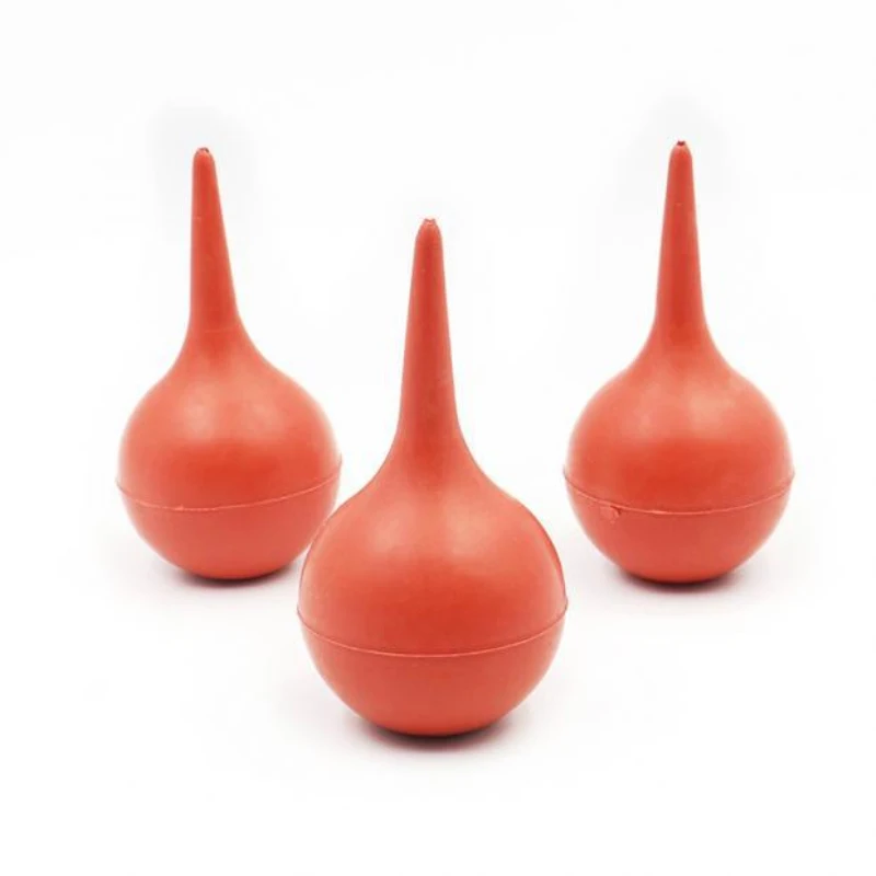 

30ml/60ml/90ml Laboratory Tool Red Rubber Suction Ear Washing Syringe Bulb Refillable Bottles For Ear Care Tools