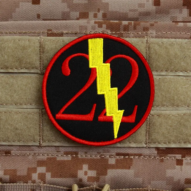 Поклонники военного стиля "NAVY/SEAL TEAM/22 lightning" Боевая нашивка Armlet