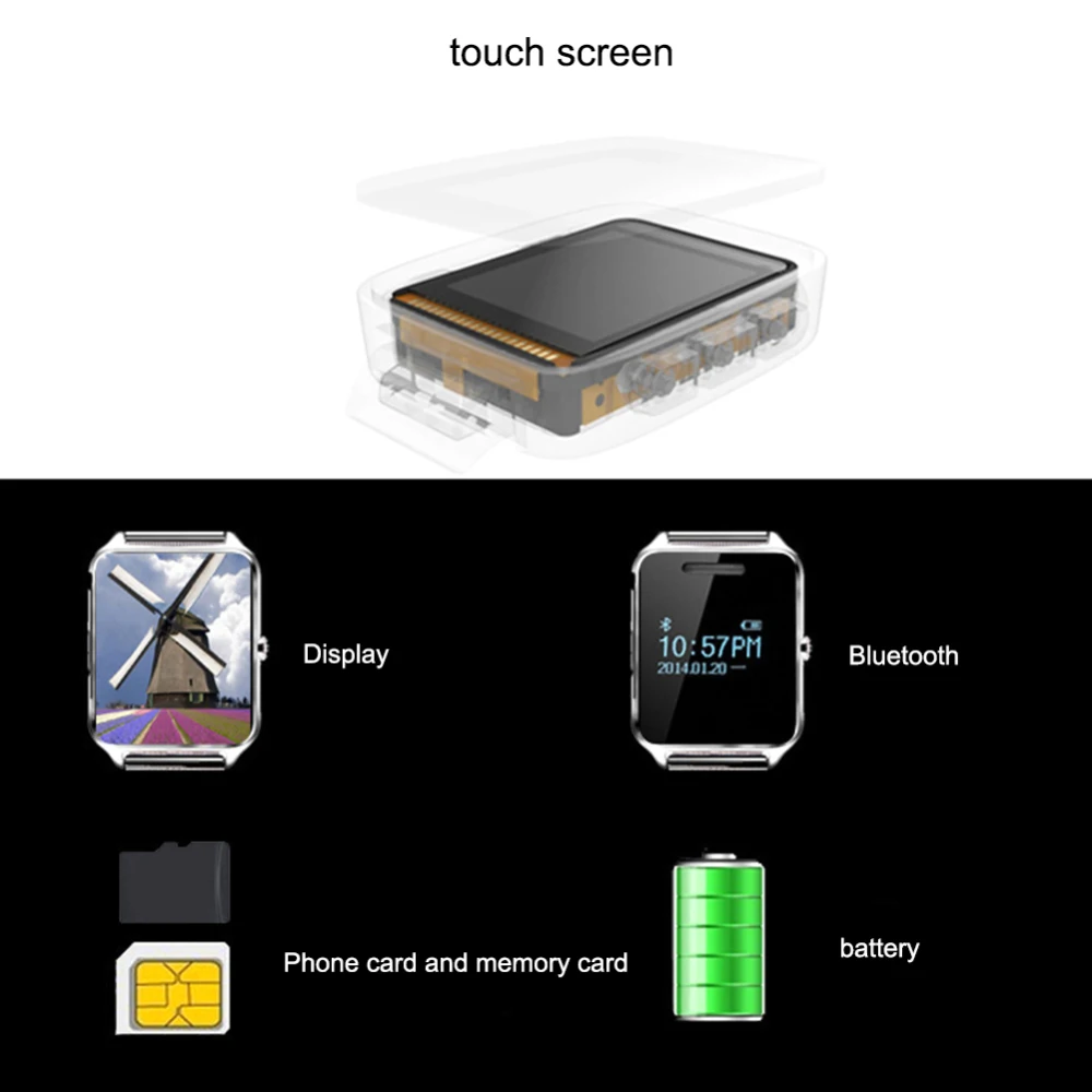 Смарт часы Sim Push Message Bluetooth Android IOS Z60 телефон мужские и женские спортивные для iPhone