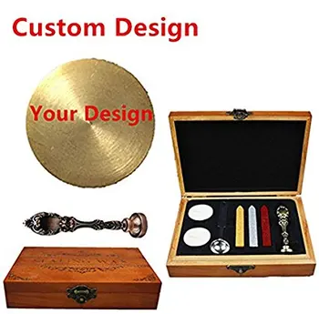 

MNYR Bronze Customized Picture Logo Monogram Letters Personalized Your design Wax Seal Sealing Stamp Wedding Invitation Metal Wa