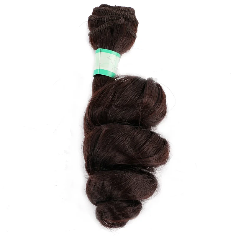 FSR коричневый розовый серый цвет 70 г/шт. свободные волнистые волосы плетение синтетические волосы пучки для черных женщин - Цвет: #4