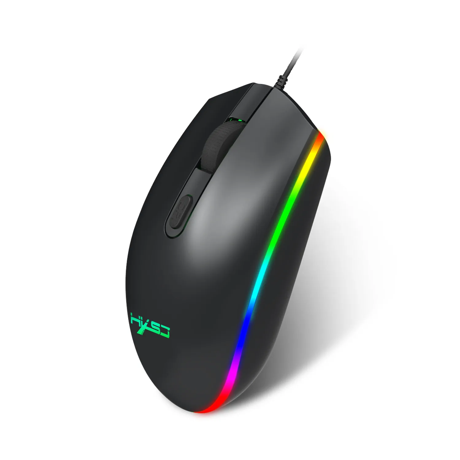 HXSJ V300 Russian Round Keycap Rainbow Suspension Backlit Gaming Keyboard+Mice 