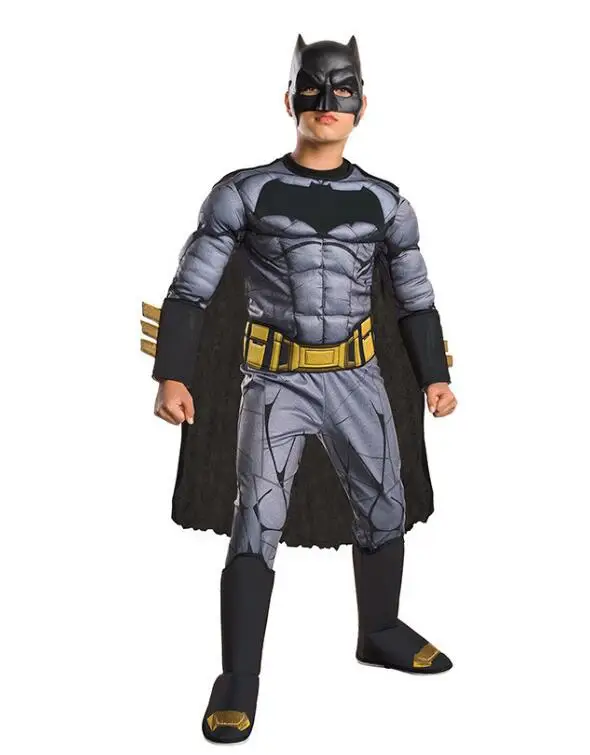 

high quality Child Boys Batman Justice League The Kids Superhero Muscle Movie Character Halloween Party Cosplay Costume
