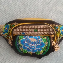 Новые модные женские туфли с вышивкой поясные сумки! Хороший Винтаж цветочной вышивкой сумка-шоппер холст талии пакеты traveller портативные сумки