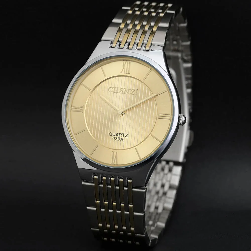 New men Simple Watch ultrathin luxury brand dress watches profession fashion casual steel gold quartz vintage