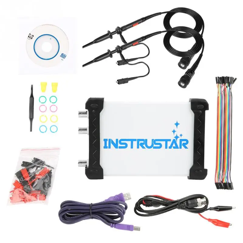 

INSTRUSTAR ISDS205X Oscilloscope Multimeter 2CH 20MHz Digital Oscilloscope DDS Signal Source Logic Analyzer Spectrum Analyzer