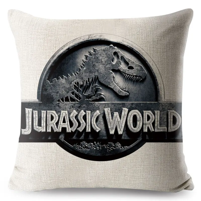 Jurassic Dinossauro Animal desperdiçares Capas de almofada linho Sofá Home Decor Cartoon 
