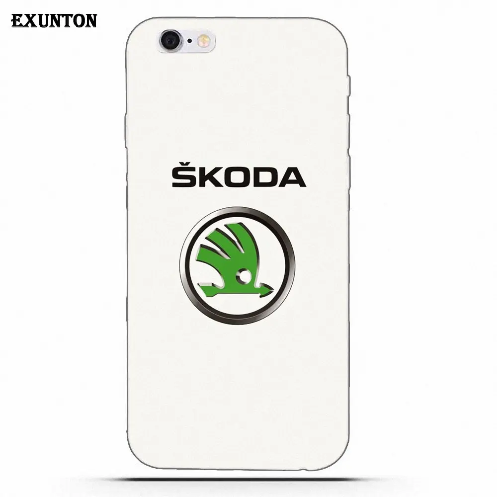 Мягкий модный логотип Skoda для Apple iPhone 4 4S 5 5C SE 6 6S 7 8 Plus X для Apple iPhone 4 4S 5 5C SE 6 6S 7 8 Plus X