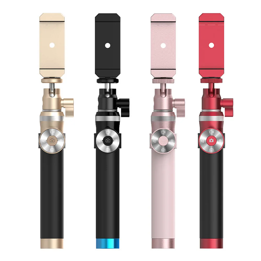Luxury Bluetooth wireless Selfie Stick Handheld Aluminum alloy Monopod Shutter Extendable For iPhone ios Android