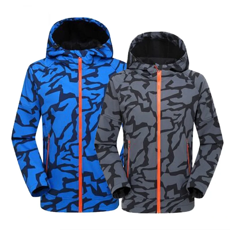 

Men Outdoor Windbreaker Hiking Jackets Softshell Fleece Warm Waterproof Breathable Mountaineering Climbing Camping M-3XL R1632