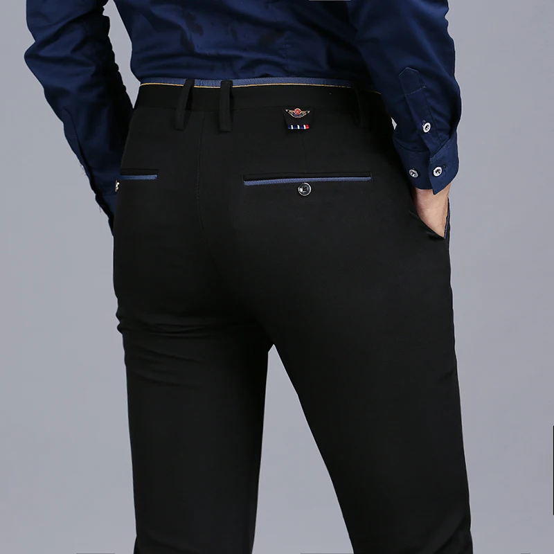 Men Pants 2019 New Spring Fashion Brand Business Skinny Pants Men Slim Fit Trousers Leisure Casual Pants Men's Plus Size 28-40