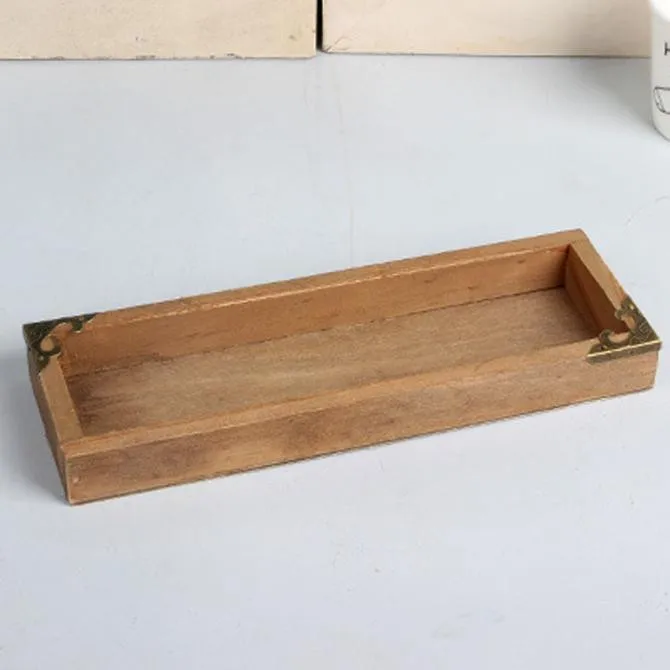 

DIY Wooden Case Quality Desktop Storage Box Kids Pencil Box Vinatage Table Decoration Girls Cosmetic Organizers Wholesale