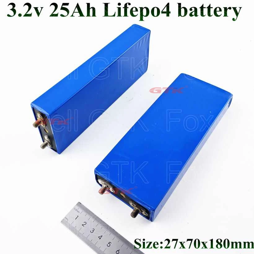 1-2 шт 3,2 v LiFePO4 li polyme аккумуляторная батарея 25Ah батарея для 12V24A Аккумуляторный блок для электровелосипеда UPS преобразователь энергии HID солнечный светильник