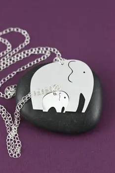 

Hot Sale 10pcs Mother Daughter Necklaces Elephant Necklace Mother Child Mom Baby Necklace Memorial Gift Christmasfor lovers