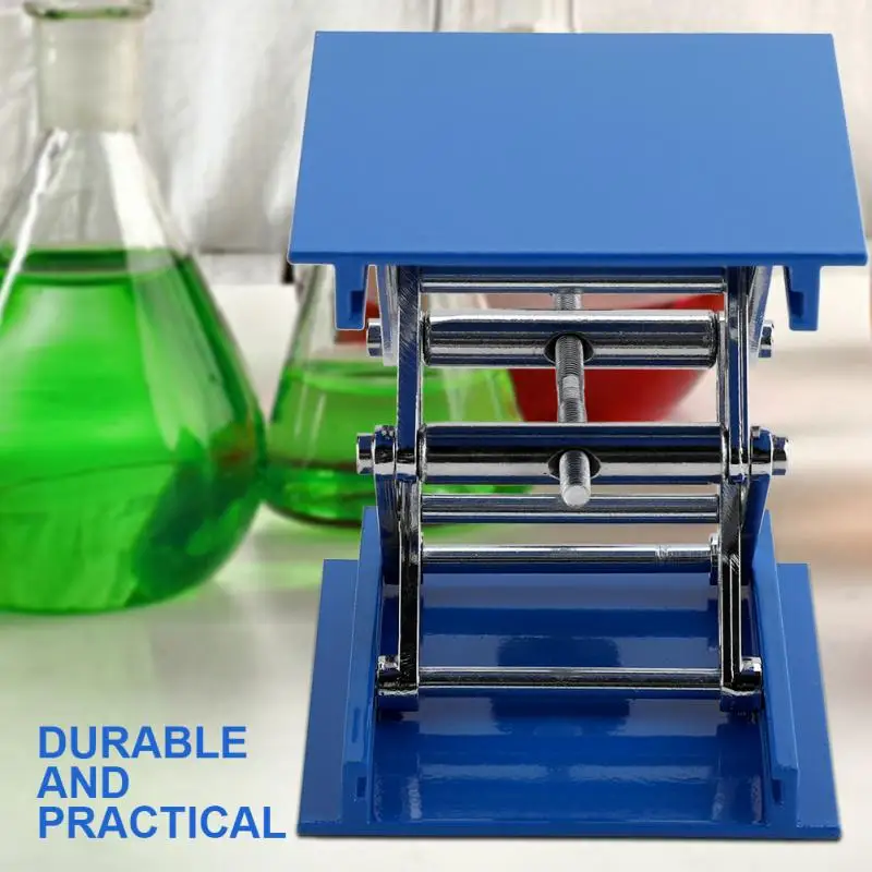 100 x 100mm Blue Electroplated Aluminum Lab Lifting Platform Stand Rack Scissor Jack Lifter Lab Stand 100 x 100mm Blue Electroplated Aluminum Lab Lifting Platform Stand Rack Scissor Jack Lifter Lab Stand