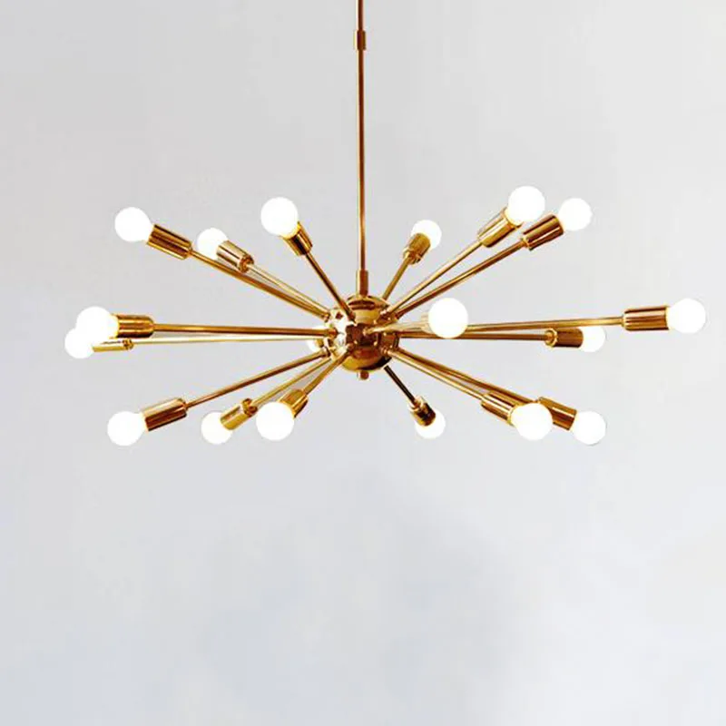 New Sputnik 18 Light Pendant Lamp Hanging Lighting Gold Chrome Mid Light Pendant Lamp Hanging Lighting