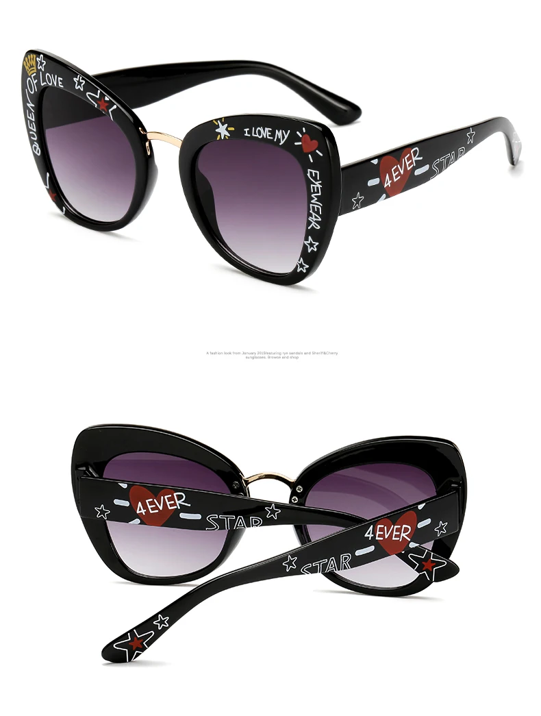 2019 Luxury Brand Women Sunglasses Oversized Brand Designer Big Frame Vintage Leopard Black Frame Sun Glasses Cateye Oculos