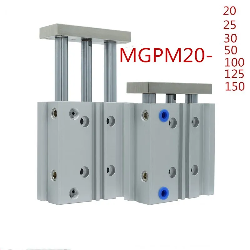 SMC тип MGPM20 тонкий цилиндр с стержнем MGPM 20 20/25/30/50/75/100/125/150 три оси пневматические