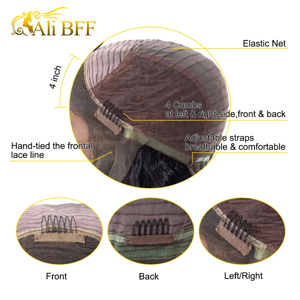 Али БФФ монгольский афро кудрявый парик натуральный черный кружевной передний парик человеческих волос для черных женщин предварительно сорвал 150 Плотность парики Реми