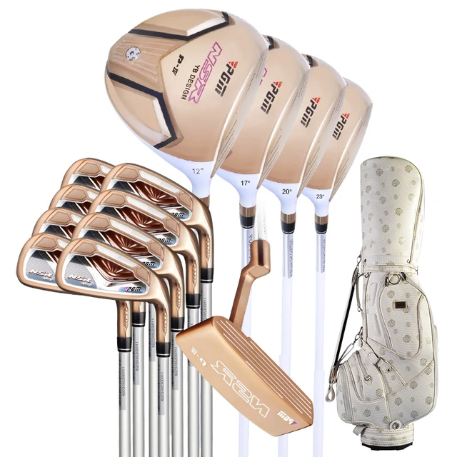 Pgm Women's Golf Club Sets With Bag (13 Piece) Standard Package Putter  +4pcs Woods +8 Pcs Irons Bar Gold Edition Complete - Golf Clubs - AliExpress