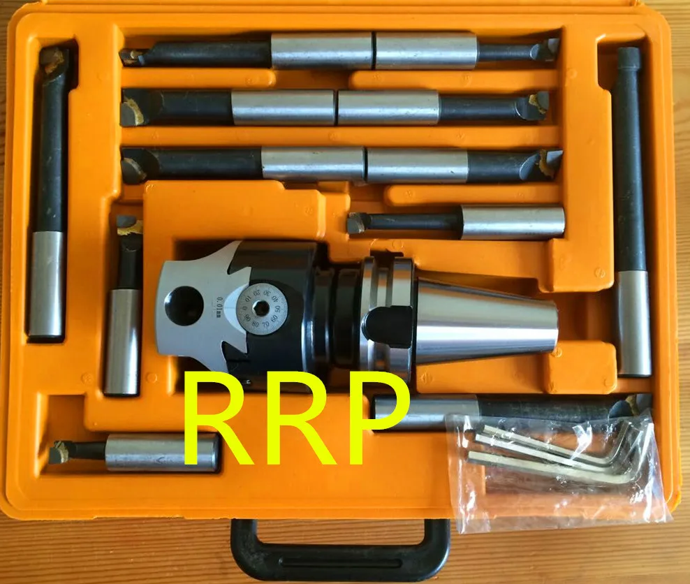 BT40 taper, F1 18 75mm boring head with BT40 shank and 12pcs 18mm