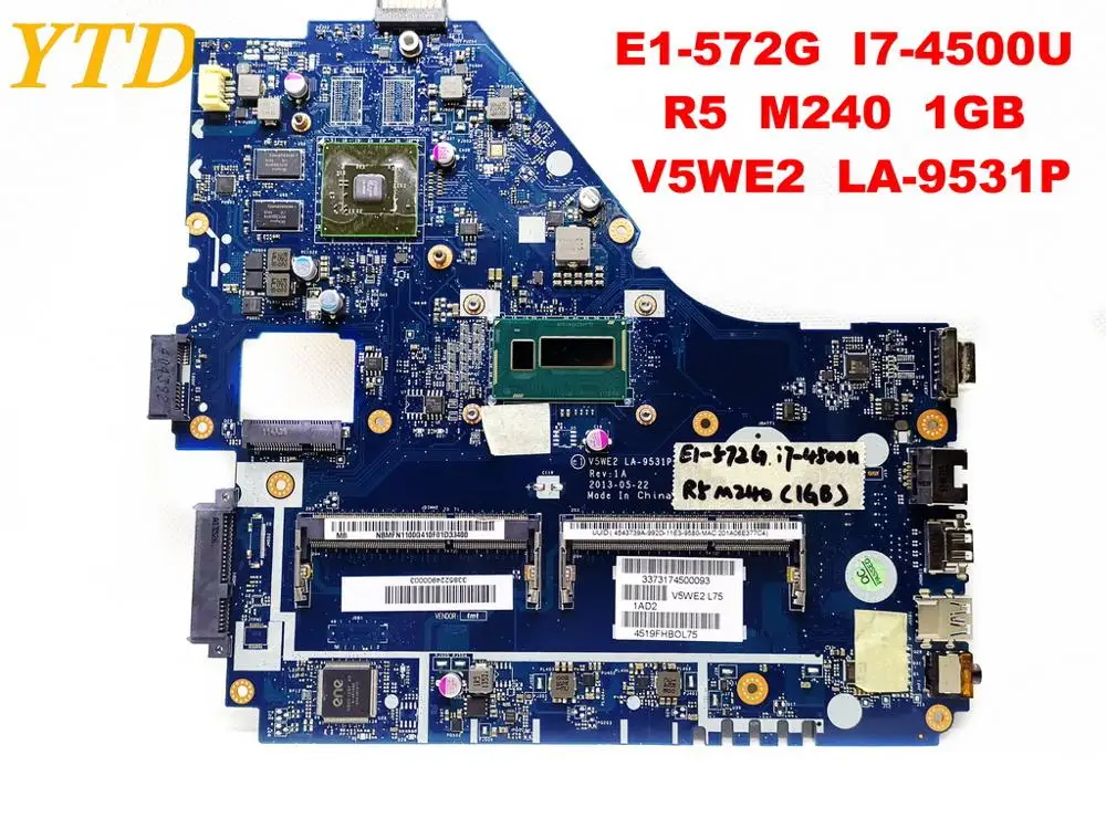 Original for font b ACER b font E5 572G laptop motherboard E1 572G I7 4500U R5