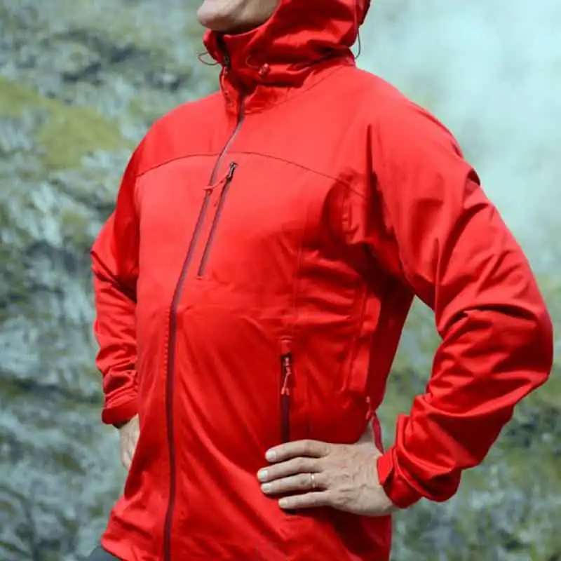 red waterproof jacket