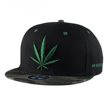 Мужские шапки модные хип хоп кепки Snapback s лист конопли вышитые
