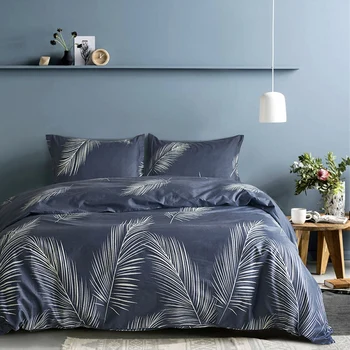 

3pcs Bedding Set High Quality 100% Cotton Simplicity Printing Duvet Cover Soft Pillow Case Family Suit