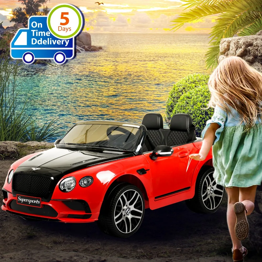 

Uenjoy 12V Bentley Car Licensed Ride On Car Powered Ride on w/Remote Control,Head Lights,Foot Pedal,2 Speeds,Music,2.4G Bluetoot