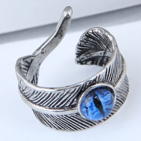 Buy Antic silver 4 colors Evil Eyes Ring For Mens Punk style Male Rings Fashion