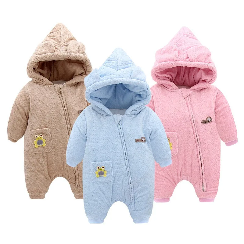 COOTELILI Winter Fleece Velvet Newborn Baby Clothes 100% COTTON Warm Infant Clothing Baby Boys Girls Rompers Baby Costume  (8)