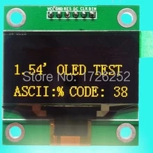 NoEnName_Null 1,54 дюймов 24PIN 8Bit желтый OLED Дисплей модуль SSD1309 Водительская подушка безопасности 128*64 SPI/I2C Интерфейс