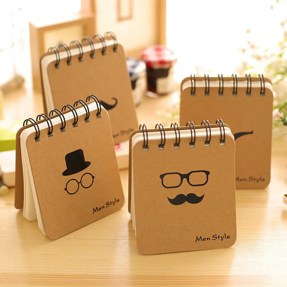 

Creative Stationery Cartoon Beard Coil Series Portable Notebook Notepad Notes