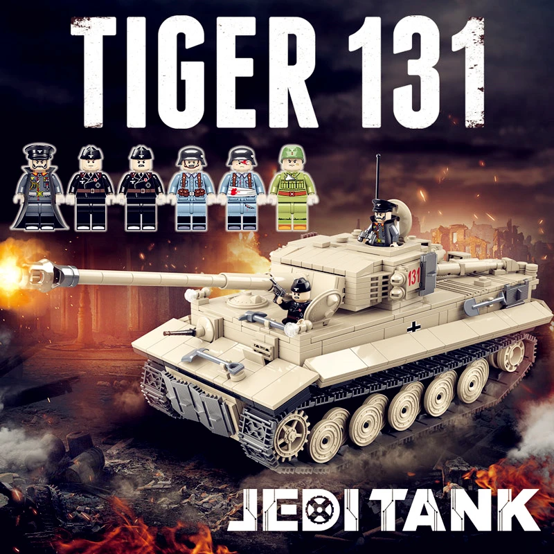 

Military Series The Tiger 131 Tank WW2 Building Blocks Compatible With Legoingly Building Blocks Bricks Toys For Children Gifts