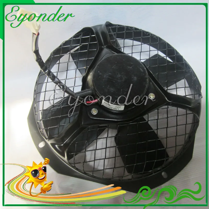 AC A/C Aircon Кондиционер для воздуха электрический электронный радиатор охлаждения вентилятор конденсатора 24 В для Toyota Coaster Mini Bus