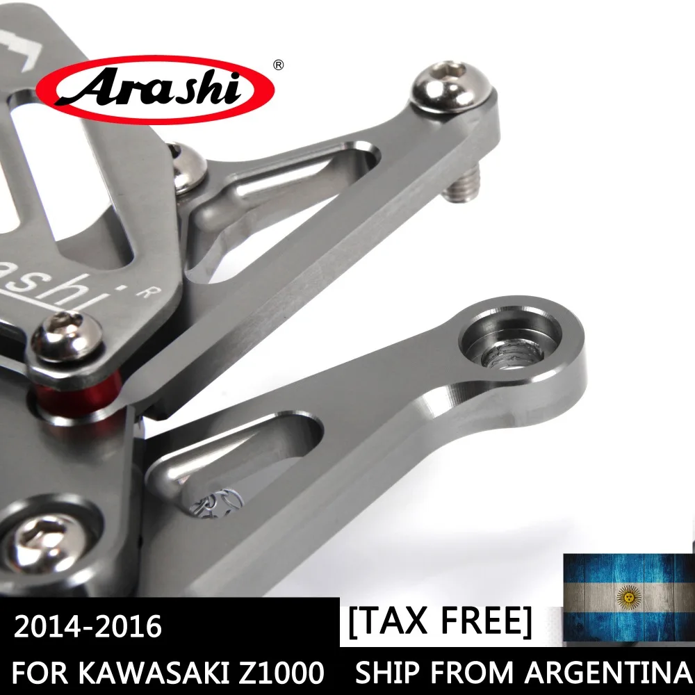 Arashi Shipped from Argentina For KAWASAKI Z1000SX 14-16 Z1000 Z 1000 Adjustable Footrest CNC Rearset Foot Pegs Rear Rest