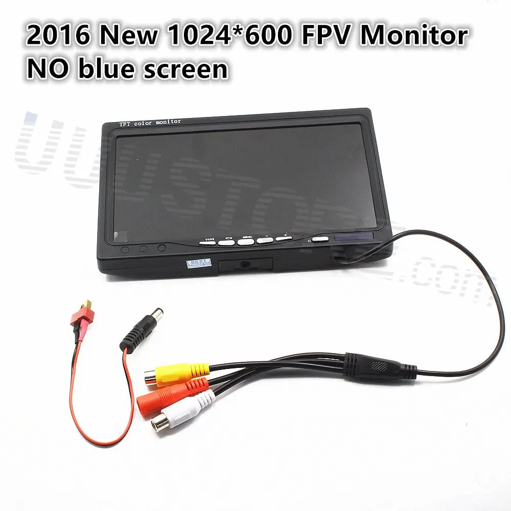 

7 inch LCD TFT FPV 1024 x 600 Monitor with T plug Screen No blue FPV Monitor Photography for Ground Station DJI Phantom