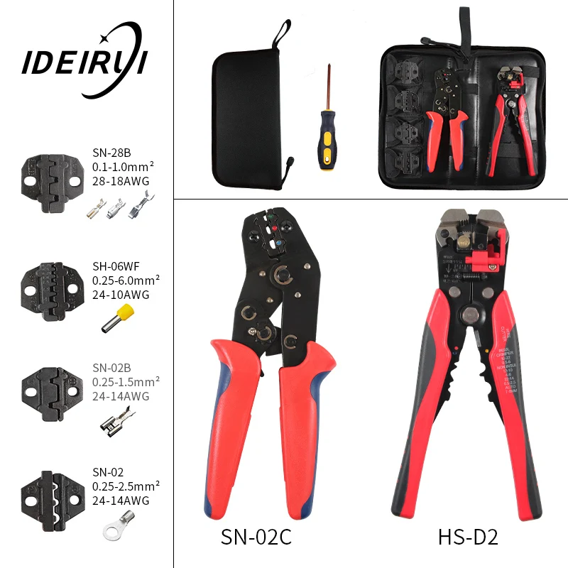 Проволочный набор для обжима Decrustation Engineering храповой терминал обжимные плоскогубцы Электрический Ручной инструмент с отверткой 4 запасные клеммы