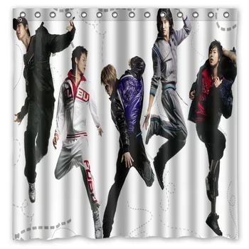 

TVXQ Waterproof Shower Curtain Custom Polyester Bathroom Curtains Cortina Ducha With Hooks 71*71 inch Drop Shipping