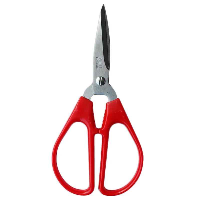 Deli высокое качество канцелярские ножницы из нержавеющей стали бизнес-офис для дома бумажные ножницы кухонный нож режущий инструмент для домашнего творчества - Цвет: Red 6036