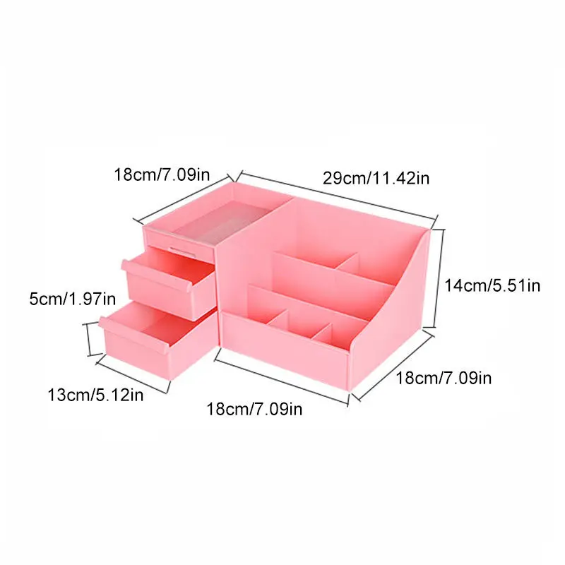 التجميل صندوق تخزين درج Desktopplastic ماكياج خلع الملابس الجدول الجلد الرعاية رف البيت المنظم الحاويات الهاتف المحمول أشتات