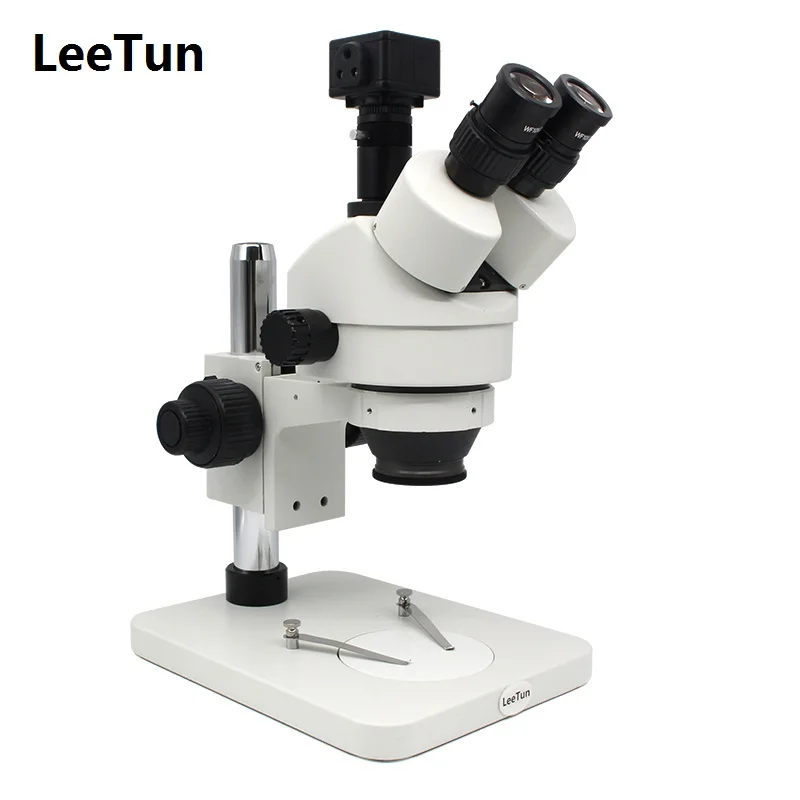 

5MP 7X-45X Simul-focal Trinocular Zoom Stereo Microscope with USB Camera & Rack and Pinion Coarse Focusing Adjustable Mechanism