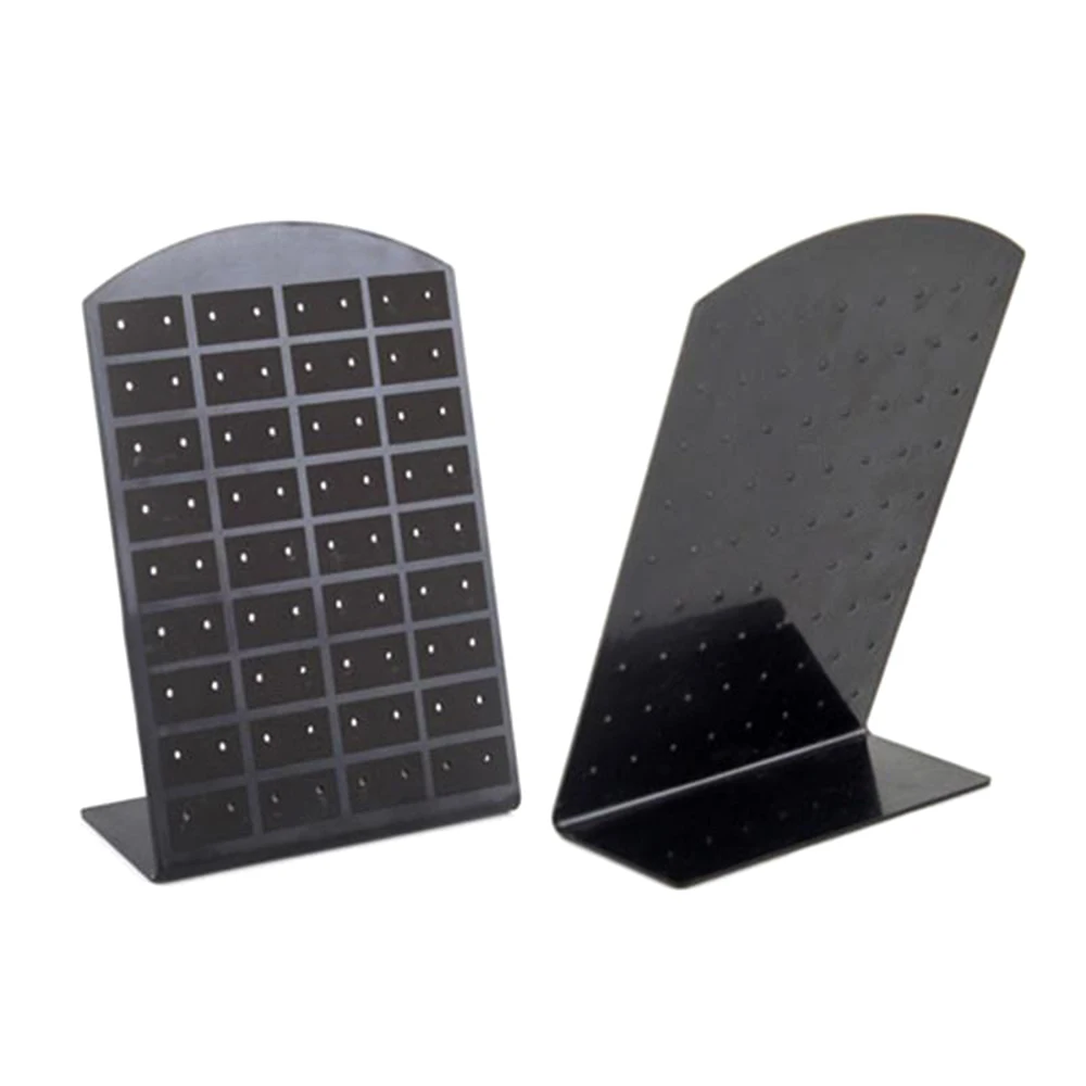 

36 pair 72 Holes/set Black Plastic Jewelry Holder Organizer Ear Studs Display Stand Showcase Jewelry Display Rack