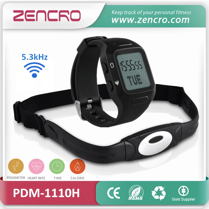 wireless wrist pedometer heart rate strap
